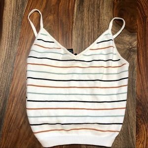 Stripped Cropped Tank